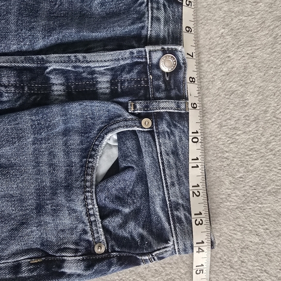Everlane Distressed Button Fly Straight Cheeky Jean High Rise Classic 27 Capsule - Picture 12 of 15